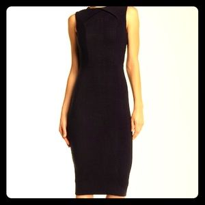 🌹Ted Baker Black Midi Bodycon Knit Dress size 3